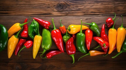 Poster - table view pepper isolated