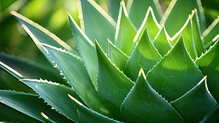 Poster - succulent aloe background