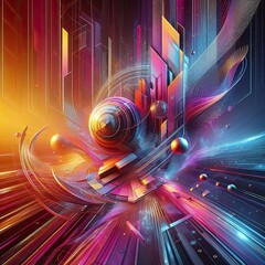 Aufkleber - Background for Abstract 3D Design