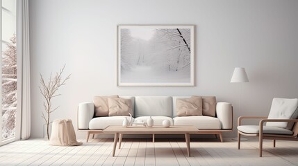 Canvas Print - simplicity blurred minimal interior design