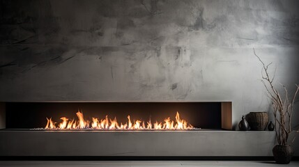 Poster - minimalist grey fire