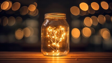 Canvas Print - he light bulb heart