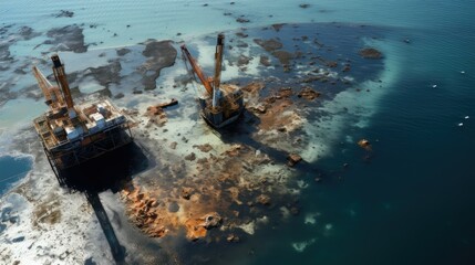 Canvas Print - platform oil rig texas