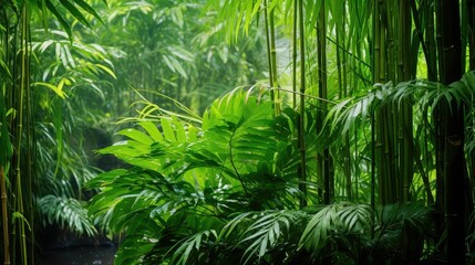 Canvas Print - tropical bamboo palm