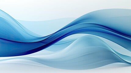 Wall Mural - composition abstract blue waves