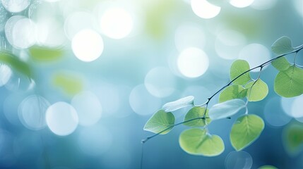 Canvas Print - circles light blue bokeh