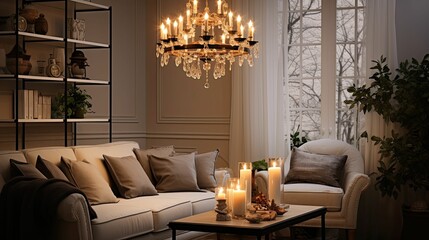 Poster - elegant chandelier light