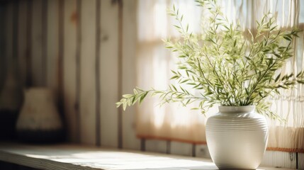 Wall Mural - indoor blurred interior plant