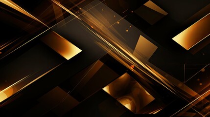 Wall Mural - digital brown and gold abstract background