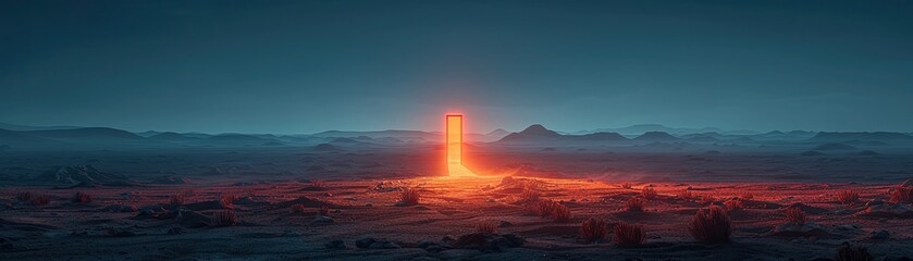 Wall Mural - A glowing red letter 