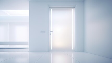 Wall Mural - frosted blurred modern home interior door