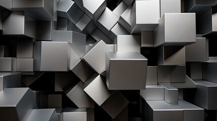 Wall Mural - cylinders grey geometric