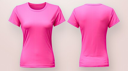 Sticker - shirt pink t-shirt template