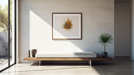 Wall Mural - metal bench interior