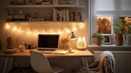 Canvas Print - lamp home office lighting