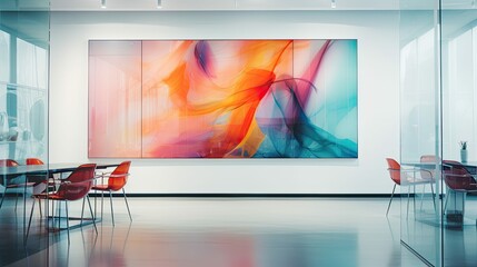 Poster - contemporary blurred modern interior walls