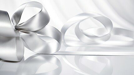 Poster - metallic silver ribbon