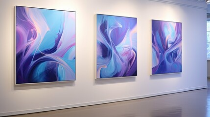 Poster - gallery blue and purple abstract