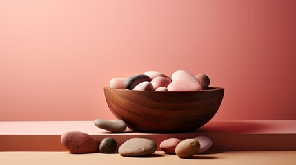 Wall Mural - muted pink and brown background