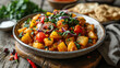 © Image Lounge - Aloo Chat in A Bowl or Plate The Delicious Indian Dish or Snack