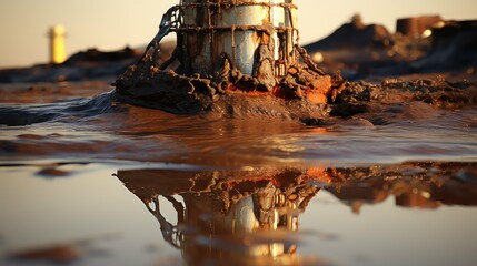 Poster - extraction oil rig land