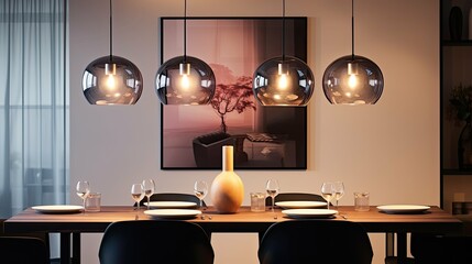 Canvas Print - contemporary blurred interior design lighting