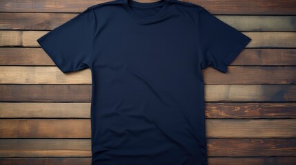 Sticker - wooden blank navy blue tshirt In this image