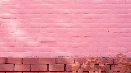 Poster - bright pink bricks In the second photo we see