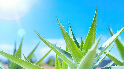 Wall Mural - plant aloe sunburn