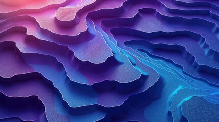 Poster - Close Up View of Blue and Purple Pattern