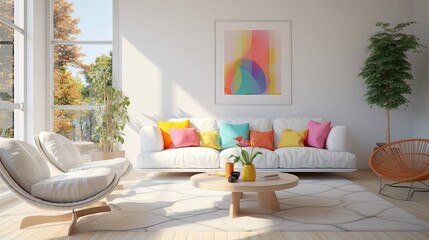 Canvas Print - airy bright interior