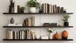sleek interior bookshelf