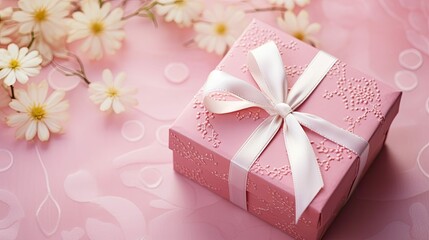 Sticker - feminine gift box pink