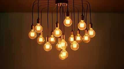 Wall Mural - design light bulb frame