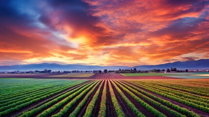 Poster - landscape sky crop farm