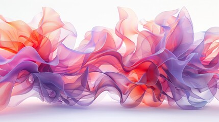 Wall Mural - A colorful, flowing piece of fabric with a pink and purple hue