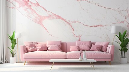 Wall Mural - smooth white and pink background