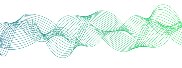 Aufkleber - Abstract colorful modern stream wave line transparent background. Business curve lines in transparent background. Curved wavy lines tech futuristic motion background.