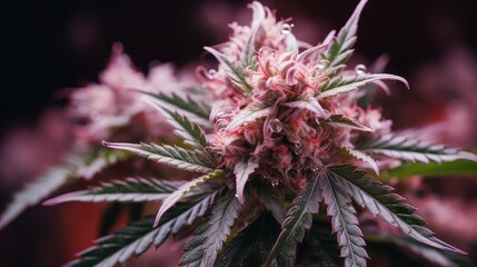 Poster - vibrant pink cannabis