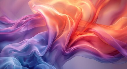 Wall Mural - 3 d rendering of colorful fractal technology background