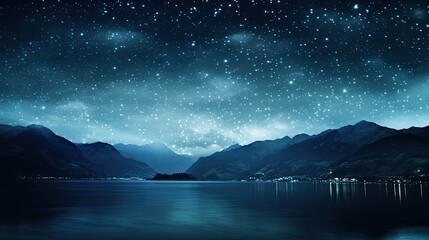 Canvas Print - dark night time stars