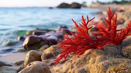 Wall Mural - ocean red algae