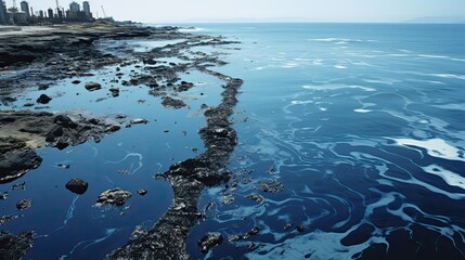 Canvas Print - contamination ocean oil spill