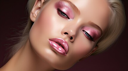 eyes metallic pink