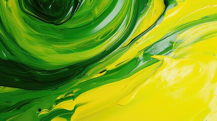 Poster - artist green yellow swirl