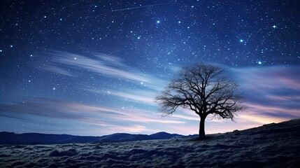 Wall Mural - silhouette moon and stars