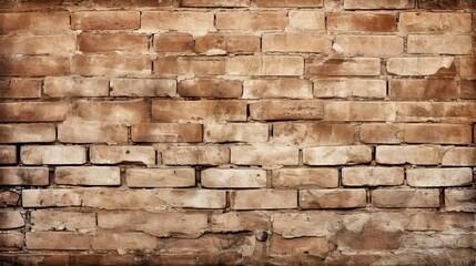 Poster - worn beige brick wall