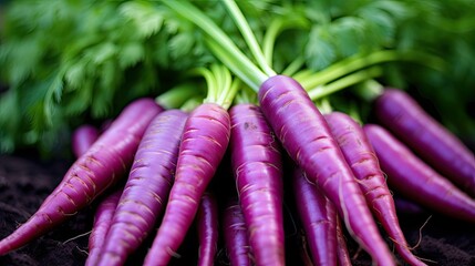 Sticker - garden carrots purple