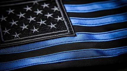 pride thin blue line american flag