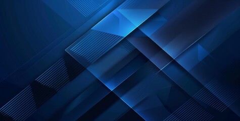 an intricate abstract image of overlapping geometric blue shapes creating a tech-inspired pattern